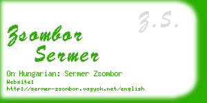 zsombor sermer business card